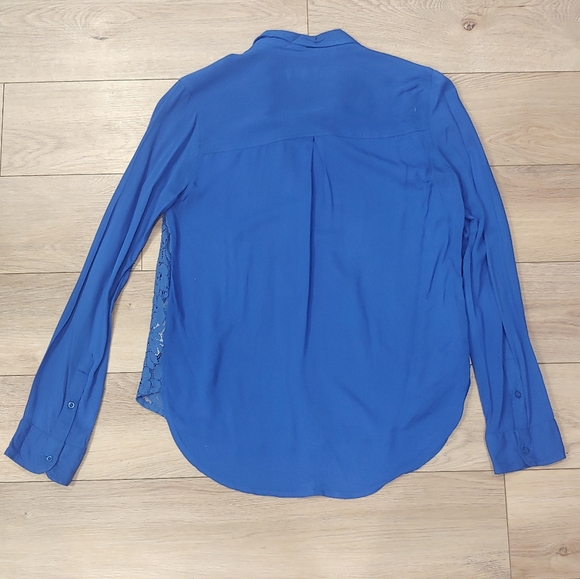 Hollister Blue Lace Blouse // size XS - Picture 4 of 5